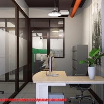 konsep Gambar 3D interior ruang manajer pemasaran Castrol