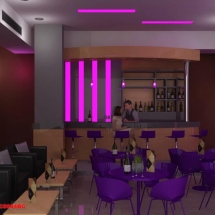 gambar Visualisasi 3D interior Hall Ruang karaoke