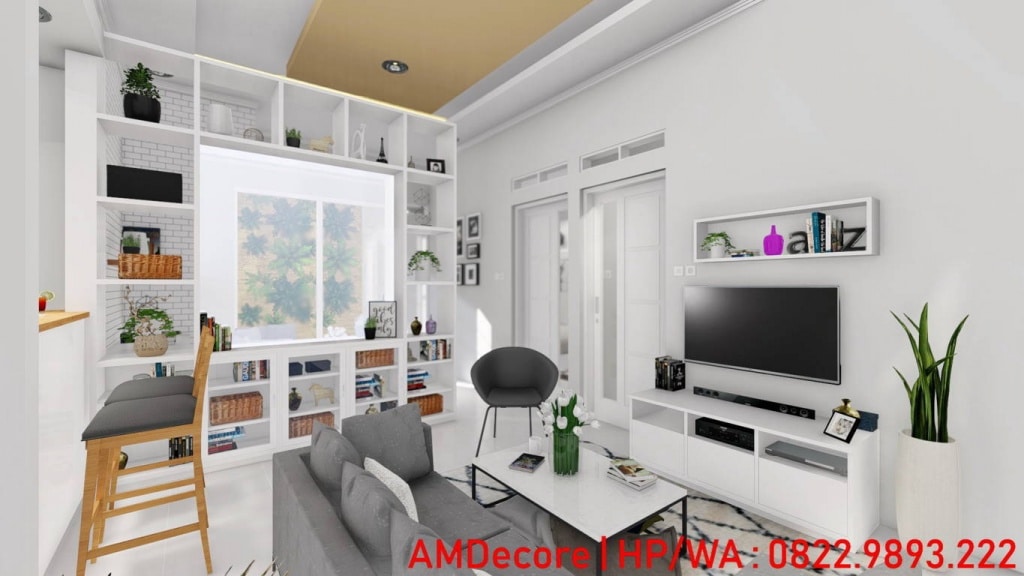 Gambar model rumah skandinavia ruang keluarga